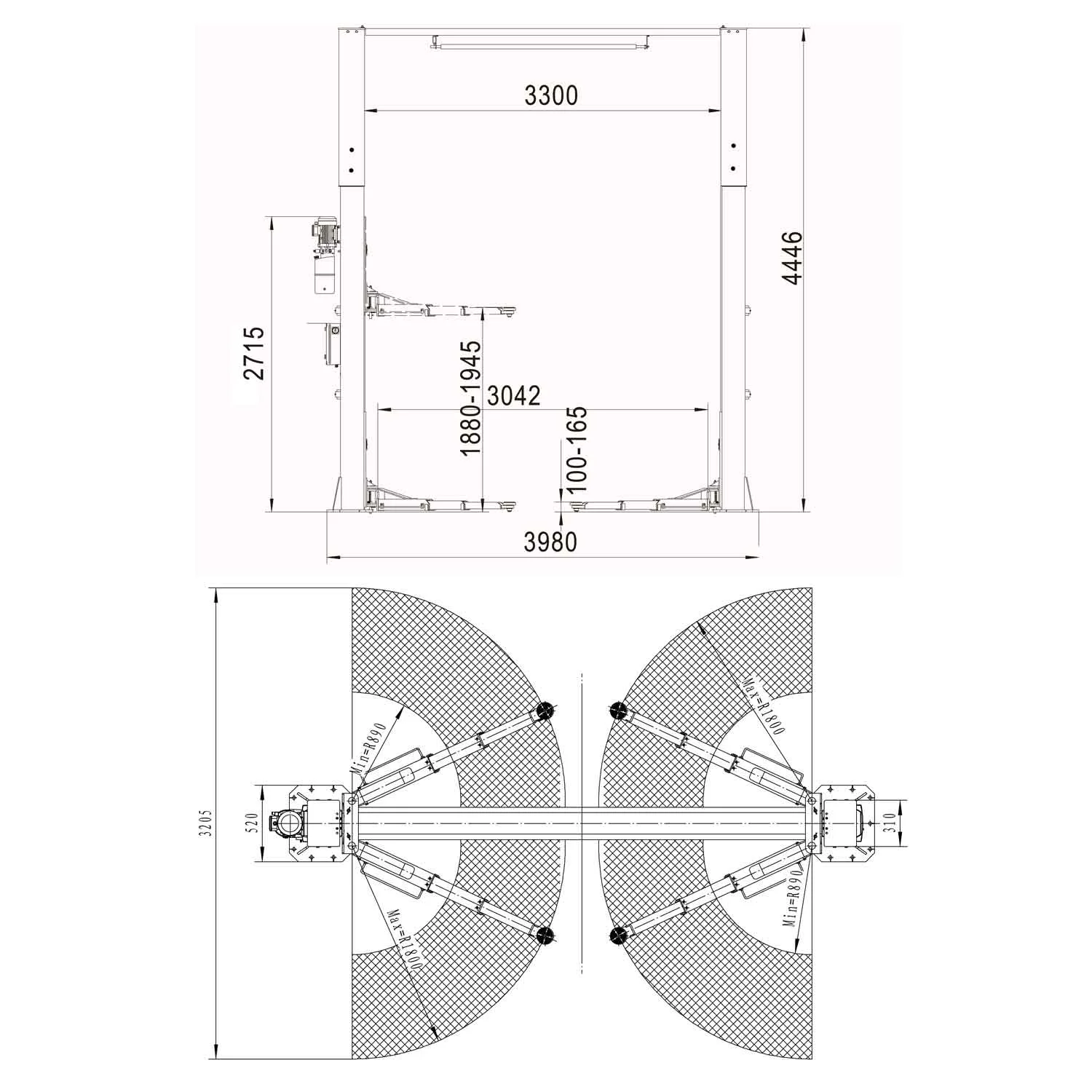 Techlift T7 løftebukk 3 Techlift T7 løftebukk