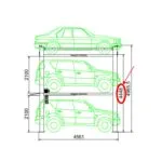 F25 firesøyler parkeringsløfter for tre biler