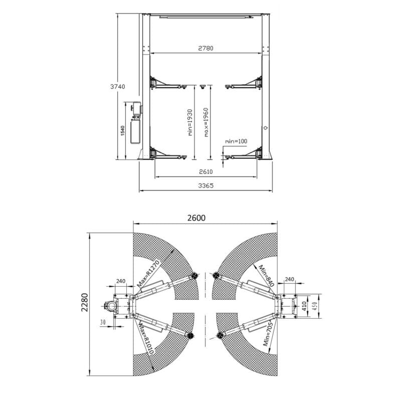 TechLift T5 løftebukk