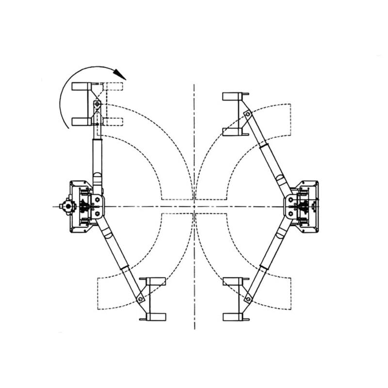 Hjulløft adapter for tosøyler. For løft av atv, golfbil, plenklipper traktor, mopedbil