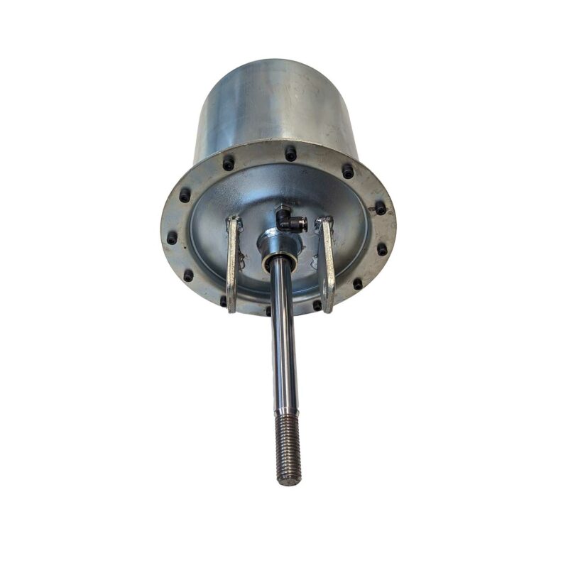 Luftsylinder for dekkpresse (bead breaker) på dekkomlegger.