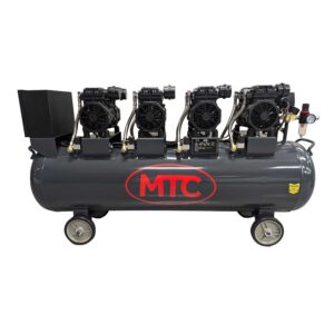 MTC støysvak og oljefri kompressor. 140 liters tank og 4,8kw.