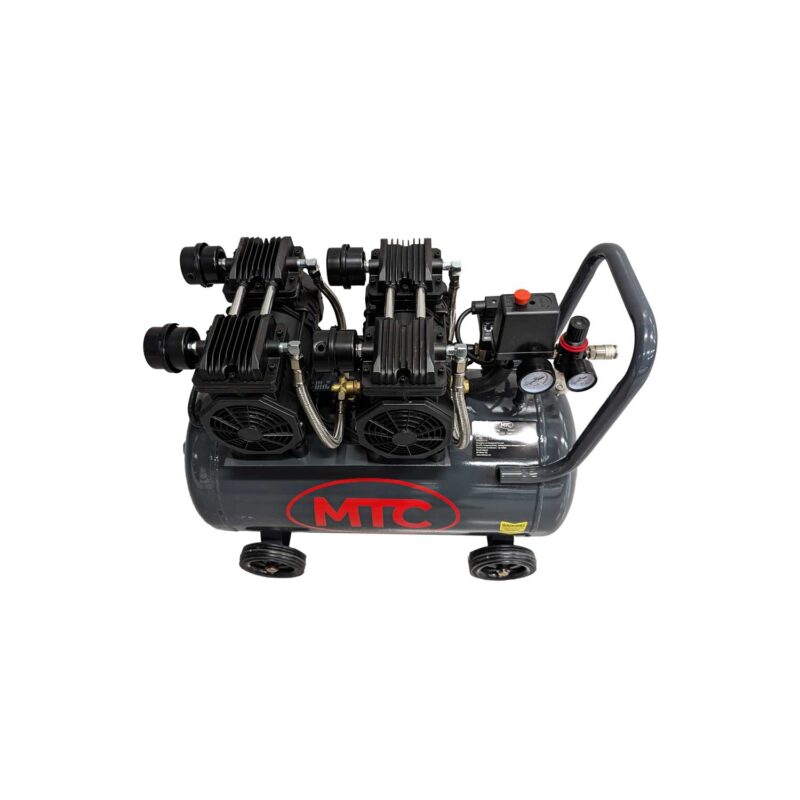 MTC støysvak og oljefri kompressor. 50 liters tank og 2,4kw effekt.