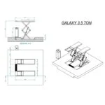 Galaxy sakseløfter for nedfelling fra proffserien WorldLifts. Designet i Italia, fullspekket med smarte funksjoner og komponenter av topp kvalitet for å gi maks driftssikkerhet.