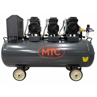 MTC Oljefri og stillegående kompressor, 3,6kW, 90 liter, 1-fase