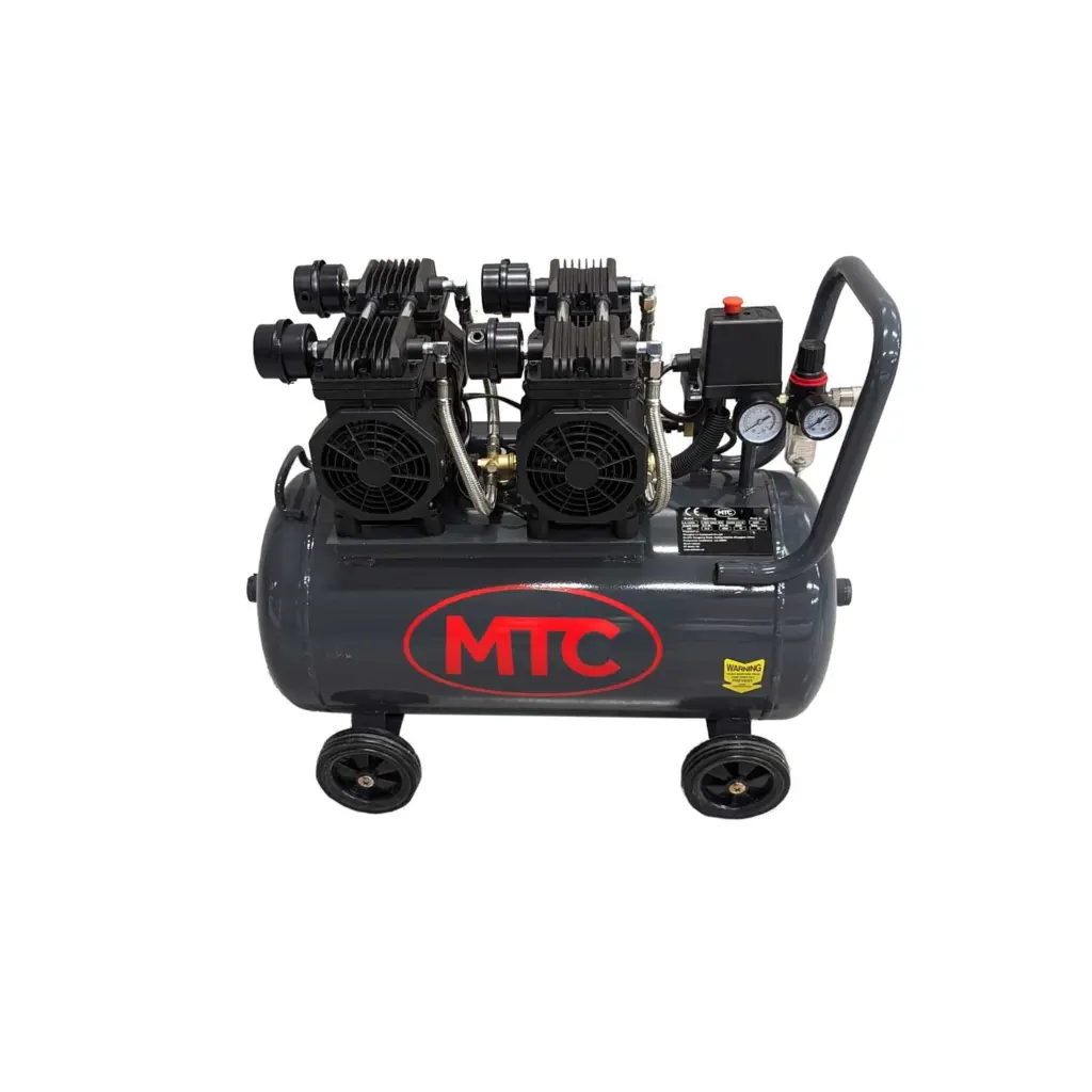 MTC Oljefri og stillegående kompressor, 2,4kW, 50 liter, 1-fase 230v