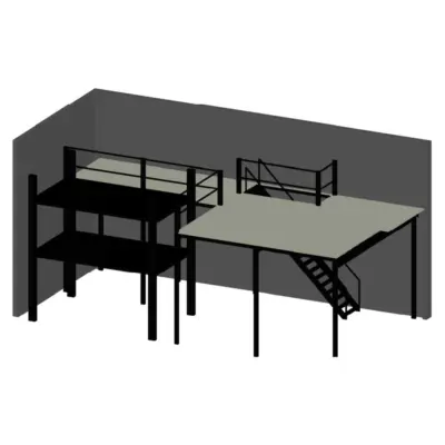 Mesanin 52 m² lager – tilpasset Techlift F25/F26/F29