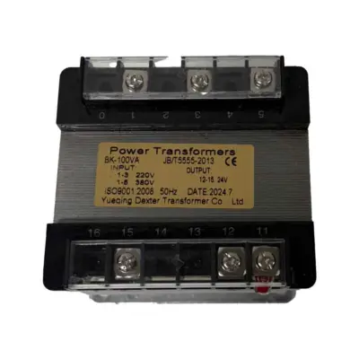 Trafo 230 V / 380 V til 24 V AC (100 VA)
