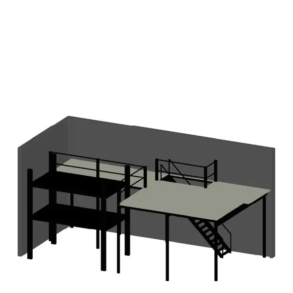 Mesanin 52 m² lager – tilpasset Techlift F25/F26/F29