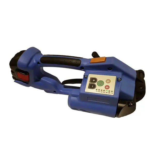 Batteridrevet båndstrammer for 19 mm PET og PP bånd