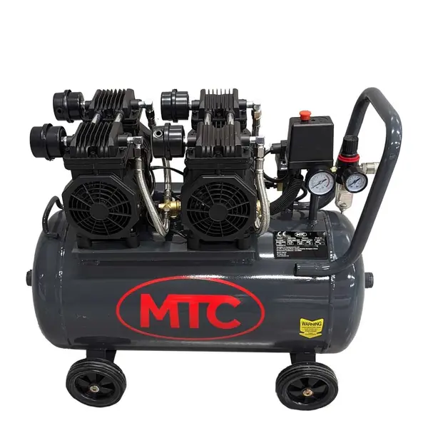 MTC Oljefri og stillegående kompressor, 2,4kW, 50 liter, 1-fase 230v