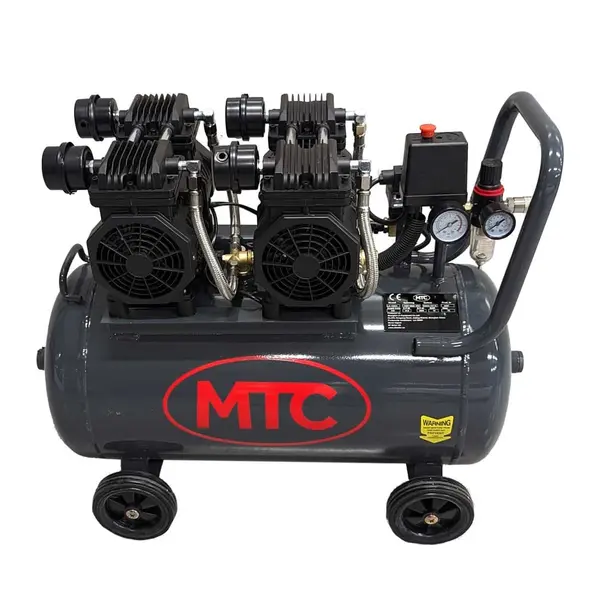MTC Oljefri og stillegående kompressor, 2,4kW, 50 liter, 1-fase 230v