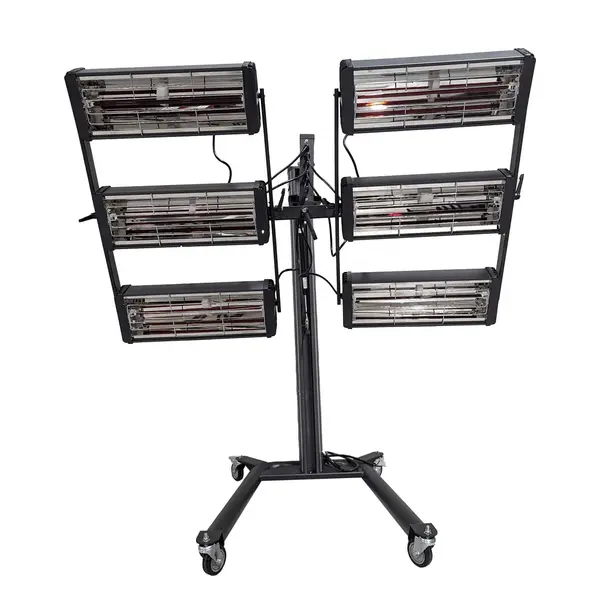IR varmelampe 6600w, herding av lakk/sparkel 6 lamper