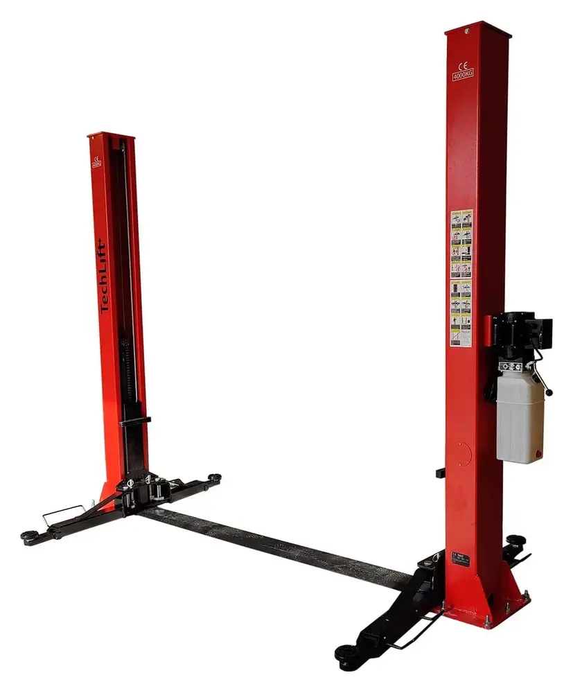 TechLift T4, 2 søyler løftebukk, manuell låsing