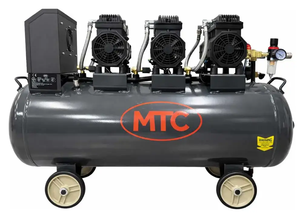 MTC Oljefri og stillegående kompressor, 3,6kW, 90 liter, 1-fase